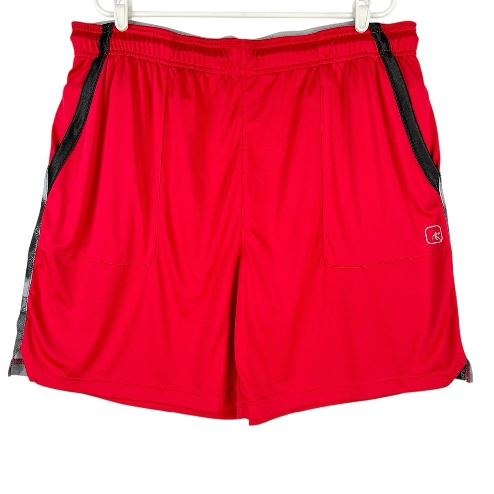 AND1 Men's Pull-on Elastic Drawstring Waistband Red Basketball Shorts Size 2XL